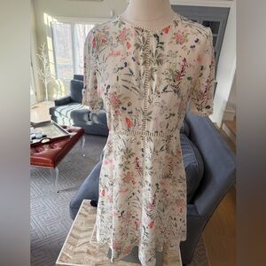 The Kooples white silk floral mini dress. Fully lined. Perfect condition